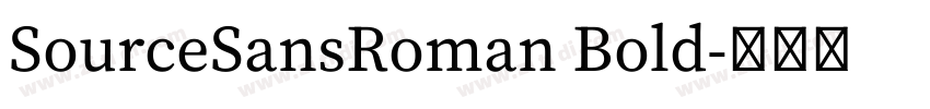 SourceSansRoman Bold字体转换